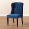 Baxton Studio Lamont Modern Transitional Navy Blue Velvet and Dark Brown Finished Wood Wingback Dining Chair 176-10963-Zoro - alternate 10